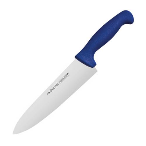 Нож поварской «Проотель» AS00301-04Blue; сталь нерж., пластик; L=340/200, B=45мм; синий, металлич.