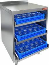 Стол открытый для посудомоечных корзин с бортом Hicold НБМКБ-6/6Б