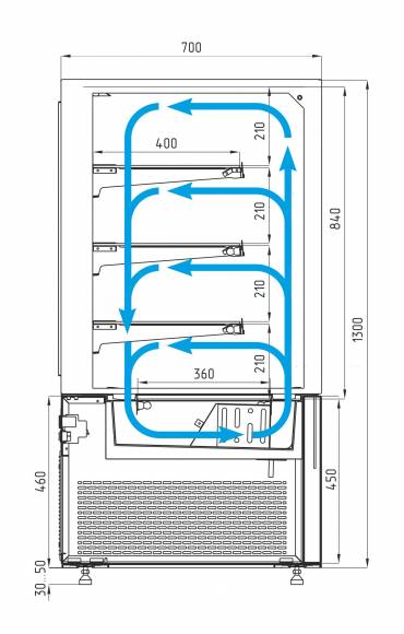 Витрина холодильная кондитерская КС71-130 VV 1,2-1 9005