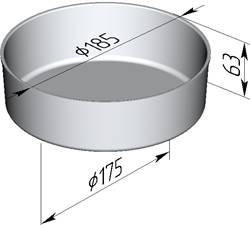Форма для хлеба Спика круглая (185 х 175 х 63 мм)