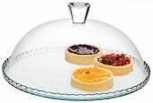 Блюдо для торта 32 см. стекло, с крышкой h=15 см. бортик вверх Патисери 95198 Блюдо для торта 32 см. стекло, с крышкой h=15 см. бортик вверх Патисери 95198