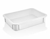 Контейнер для теста 300*400* 75 мм. прямой, сплошной, мороз-кий, белый полиэт. GP 76804