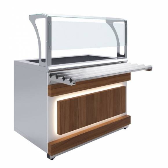 Прилавок холодильный с ванной охлаждаемой Eco Wood Luxstahl ПХВ (С)-1200 Premium
