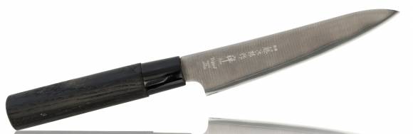 Нож универсальный Tojiro ZEN Black 130мм сталь VG-10 3 слоя, рукоять дерево FD-1562