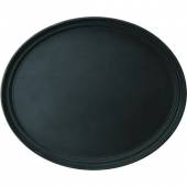 Поднос овальный черный 63х52см прорезиненный ФИБЕРГЛАСС Проотель 2500ct/gf/black