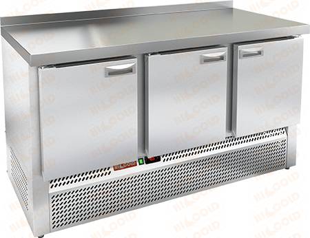 Стол холодильный Hicold SNE111/TN W 3 двери, корпус пластификат (агрегат внизу)