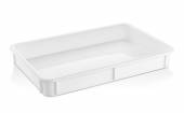 Контейнер для теста 600*400* 75 мм. прямой, сплошной, мороз-кий, белый полиэт. GP 76801