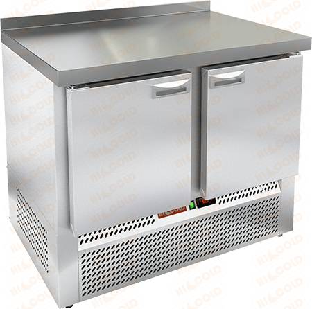 Стол холодильный Hicold SNE11/TN W 2 двери, корпус пластификат (агрегат внизу)