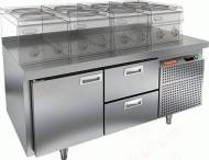 Стол холодильный HICOLD GN 12/TN LT 1 дверь 2 ящика
