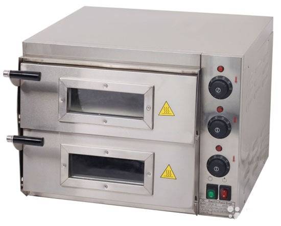 Печь для пиццы подовая электрическая 2-камерная Kocateq EPC02P с керамич. поддоном 410х410мм 6705