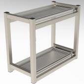 Полка для сушки стаканов 2-х уровневая 900*300*500 (НЕРЖ)