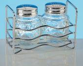 Набор для специй Luxstahl «Волна» 2 предмета на подставке  кт107