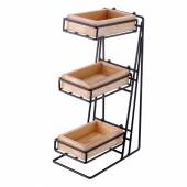 Подставка сервиров."Горка" на 3отд.130*230*400H метал P.L.-SUN. Подставка сервиров."Горка" на 3отд.130*230*400H метал P.L.-SUN.