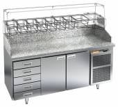 Стол холодильный для пиццы Hicold PZ4-11/GN камень (R290) без витрины Стол холодильный для пиццы Hicold PZ4-11/GN камень (R290) без витрины