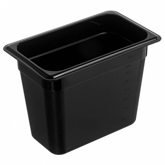 Гастроемкость GN1/4-200 4,7 л. поликарб. черная GP 79657 Гастроемкость GN1/4-200 4,7 л. поликарб. черная GP 79657