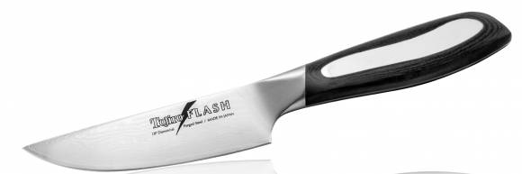 Нож универсальный разделочный Tojiro Flash 125мм сталь VG10 37 слоев, рукоять микарта FF-TE125