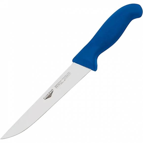 Нож для обвалки мяса сталь ,L=29/16,B=3см синий Paderno 18017B16