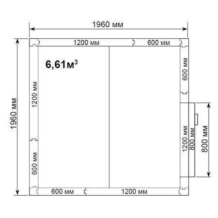 Камера холодильная Polair КХН- 6,61 1960х1960х2200 складская «уголки в комплект не входят» Камера холодильная Polair КХН- 6,61 1960х1960х2200 складская «уголки в комплект не входят»