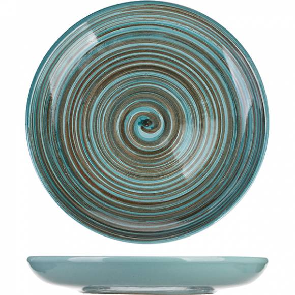 Тарелка мелкая «Скандинавия» D=180 H=30мм керамика голуб. СНД00009611 /10/
