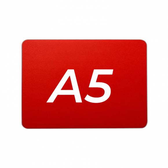 Табличка меловая без подставки красная А5 210*148 мм.