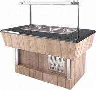 Мармит вторых блюд Refettorio (шведский стол пристенный) RМ41S каменная столешница для 2хGN1/1 Мармит вторых блюд Refettorio (шведский стол пристенный) RМ41S каменная столешница для 2хGN1/1