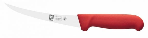 Нож обвалочный 150/290 мм. изогнутый (полугибкое лезвие) красный Poly Icel 24400.3856000.150