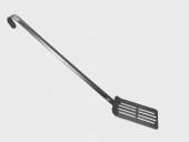 Лопатка 52 см. изогнутая раб. часть 12*8 см. нерж. перфорир. широкая /1/50/ Лопатка 52 см. изогнутая раб. часть 12*8 см. нерж. перфорир. широкая /1/50/