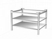 Подставка для инд.плиты ПЭИ-6 1085х850х700 с 2мя полками Подставка для инд.плиты ПЭИ-6 1085х850х700 с 2мя полками