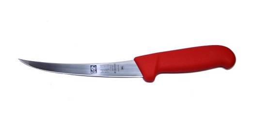 Нож обвалочный 150/290мм изогнутый полугибкое лезвие, красный SAFE Icel 28400.3856000.150