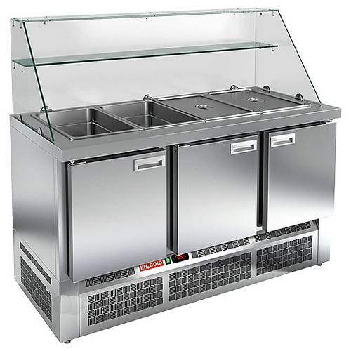 Стол холодильный для салатов (саладетта) Hicold SLE3-111GN высокое стекло