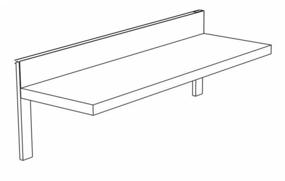 ПК1 полка производственная 1500*400 с бортом