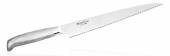 Нож для нарезки хлеба Tojiro Fuji Cutlery 215мм сталь Мо-V рукоять сталь #5000 FC-63 Нож для нарезки хлеба Tojiro Fuji Cutlery 215мм сталь Мо-V рукоять сталь #5000 FC-63
