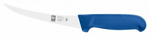 Нож обвалочный 150/295 мм. изогнутый (узкое гибкое лезвие) синий Poly Icel 24600.3857000.150