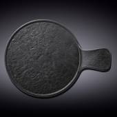 Блюдо для подачи круглое с ручкой 215мм Wilmax WL-661137/A черное /3/24/ Блюдо для подачи круглое с ручкой 215мм Wilmax WL-661137/A черное /3/24/