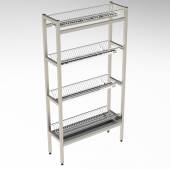 Стеллаж для сушки тарелок 4-х уровневый 700*300*1700 (НЕРЖ) Стеллаж для сушки тарелок 4-х уровневый 700*300*1700 (НЕРЖ)