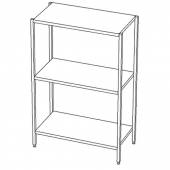 СТП3 стеллаж производственный 3 полки 2000*700*1500 СТП3 стеллаж производственный 3 полки 2000*700*1500