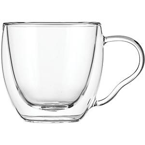 Чашка кофейная 100мл двойные стенки ProHotel термостойкое стекло DC018S