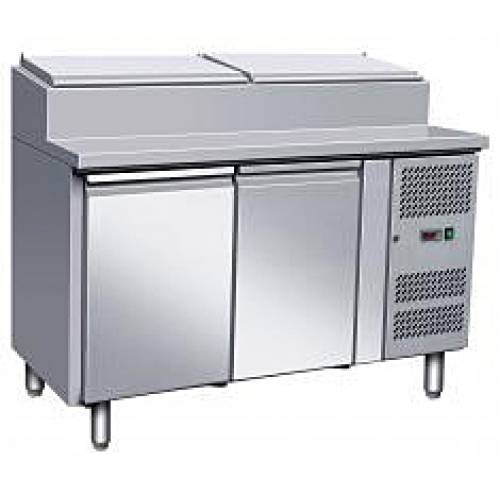 Стол холодильный саладетта 2-дверный доп. отделение (4+4)хGN1/3 Koreco SH2000/800 нерж. 8895