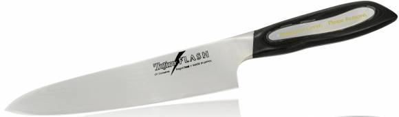 Нож Шеф Tojiro Flash 210мм сталь VG10 63 слоя, рукоять микарта FF-CH210