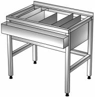 Барная станция 1100*600(700)*850, с бортом, рельсой нерж.