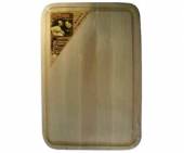 Доска разделочная 300х200х16мм береза с желобком С385   50082. Доска разделочная 300х200х16мм береза с желобком С385   50082.