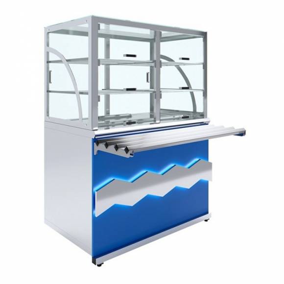 Прилавок холодильный Elektra Luxstahl ПХК (С)-1200 Premium