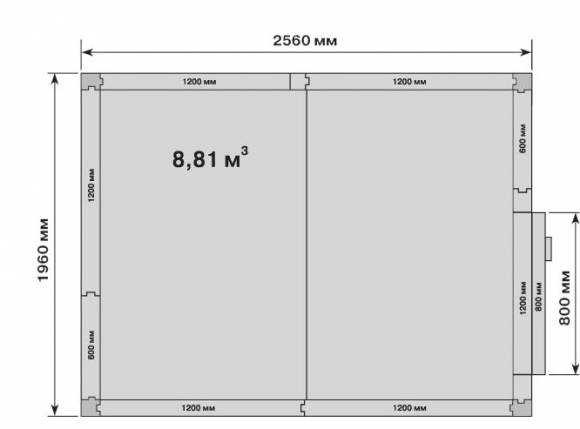 Камера холодильная Polair КХН- 8,81 1960х2560х2200 складская «уголки в комплект не входят» Камера холодильная Polair КХН- 8,81 1960х2560х2200 складская «уголки в комплект не входят»