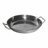 Сковорода 400х55мм нерж. тройное дно Luxstahl с двумя ручками [101709]