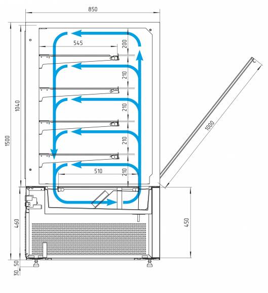Витрина холодильная кондитерская КС84-150 VV 1,2-1 9005