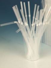 Трубочка для коктейля 0,5х21см прозрачная с гофрой 250шт/уп 