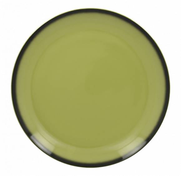 Тарелка плоская круглая 240мм RAK Porcelain Lea фарфор салатный с каймой LENNPR24LG /12/