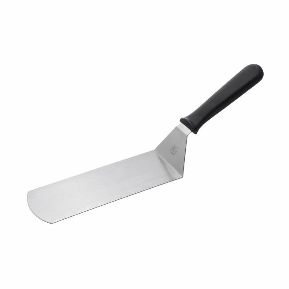 Лопатка 37 см. изогнутая раб. часть 20*7,5 см. нерж. с пластик. ручкой черная MGprof 80945