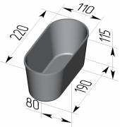 Форма для хлеба Спика 4 Л 7 овал 4 секции (230 х 110 х 105 мм)  4 секции Форма для хлеба Спика 4 Л 7 овал 4 секции (230 х 110 х 105 мм)  4 секции
