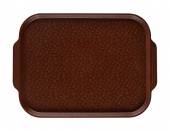 Поднос прямоугольный 45х35,5см темно-коричневый с ручками (167) MG 1730 13723 мки027 /10/